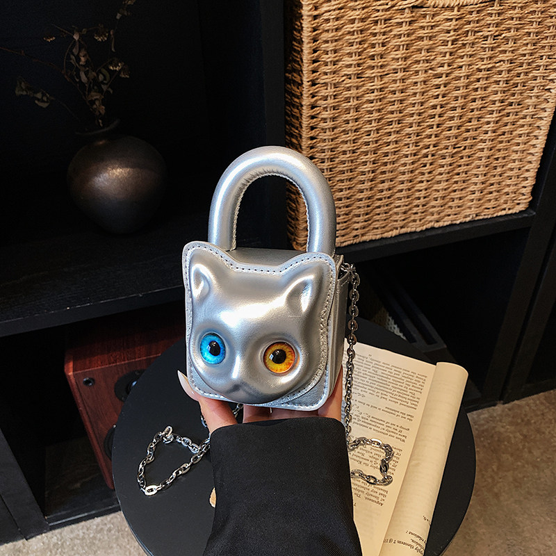 女童可爱猫头鹰mini链条斜跨配饰包小公主洋气便捷手提零钱方包潮