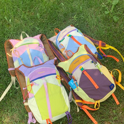 2026新款撞色双肩包小学初高中大容量护脊书包女户外登山骑行背包