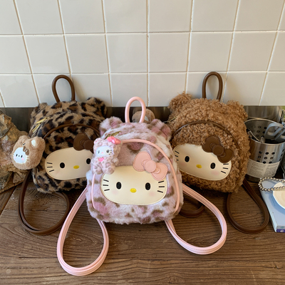 毛绒双肩包包女2025秋冬新款可爱