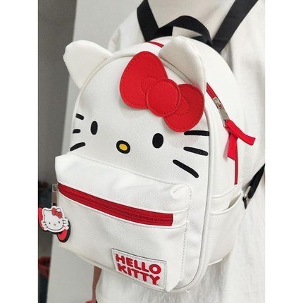 日系Hellokitty书包少女可爱大小号学生pu背包小众百搭卡通双肩包