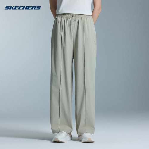 Skechers斯凯奇26夏季女士舒适宽松休闲运动裤梭织长裤 P226W077