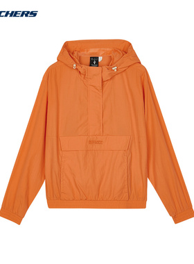 Skechers斯凯奇秋女款休闲运动半开胸连帽风衣 L324W012/0017