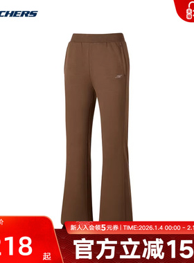 Skechers斯凯奇冬新款女子运动裤舒适休闲长裤 P425W179/055A