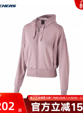 Skechers斯凯奇PERFORMANCE女紫红休闲针织连帽外套P124W003/03D4