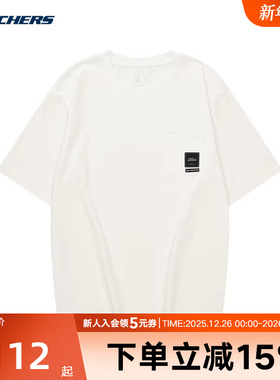 Skechers斯凯奇夏秋中性新款梭织短袖透气T恤 L324U147/0074