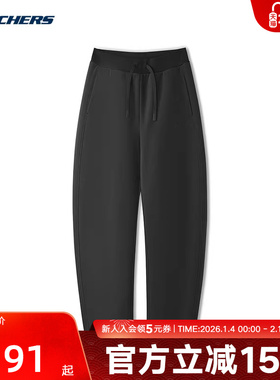 Skechers斯凯奇长裤女士休闲运动裤舒适宽松针织裤 L225W111/0018