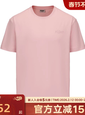 Pony波尼男女新款索罗娜舒适运动凉感短袖休闲T恤水洗252U2AT01PK