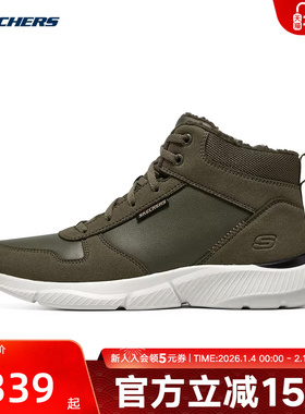 斯凯奇男鞋厚底休闲高帮鞋加绒棉鞋保暖百搭户外鞋靴210788/OLV