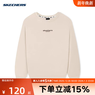 001J L325U032 Skechers斯凯奇秋款 男女舒适运动圆领针织套头卫衣
