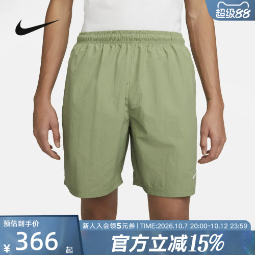 Nike耐克短裤男夏季新款休闲运动裤跑步训练梭织五分裤DX0750-386
