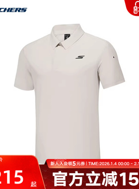Skechers斯凯奇夏季新款男士休闲短袖POLO衫 P325M047/021C