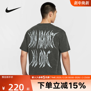 篮球训练印花棉质透气圆领运动T恤HV1676 新款 060 秋季 耐克男短袖