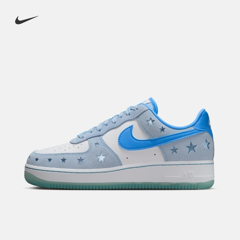 耐克星星鞋Air Force 1AF1女鞋冰蓝色空军一号低帮板鞋