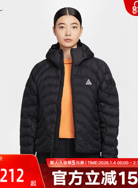 耐克ACG棉服女冬季户外宽松面包服黑色连帽P棉夹克外套HM9964-010