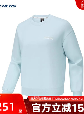 Skechers斯凯奇女子卫衣舒适运动风圆领针织套头衫 P425W172/022G