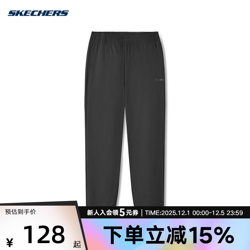 Skechers斯凯奇夏季新款男运动裤休闲舒适宽松长裤L225M098/0018