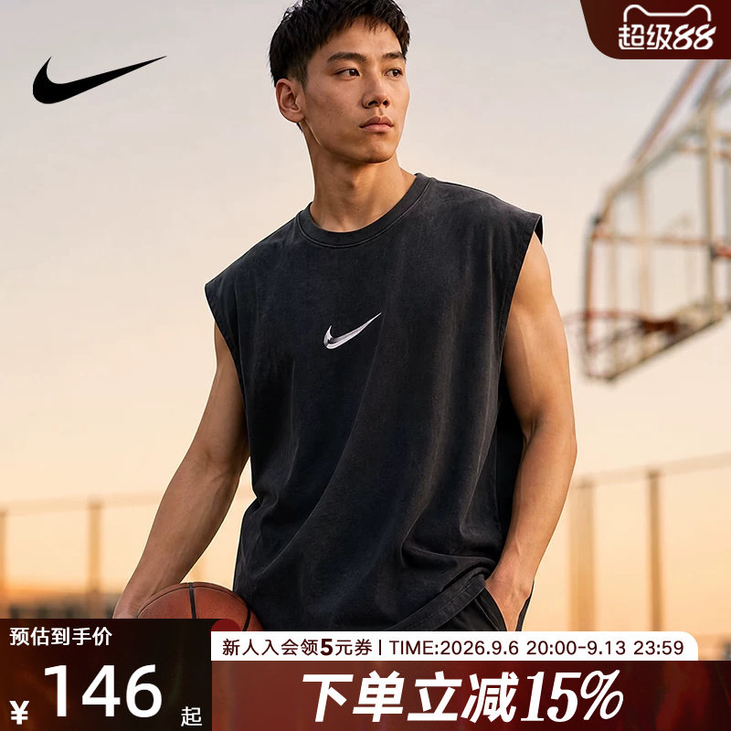 NIKE耐克夏季男子篮球运动背心背部印花休闲无袖T恤 IM6145-010图片
