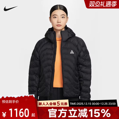 耐克ACG棉服女冬季户外宽松面包服黑色连帽P棉夹克外套HM9964-010