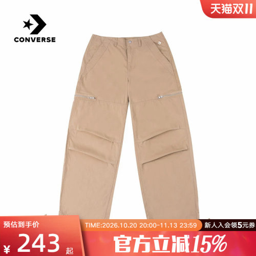 Converse匡威2026秋男运动休闲裤舒适宽松直筒梭织长裤MCK086-X63