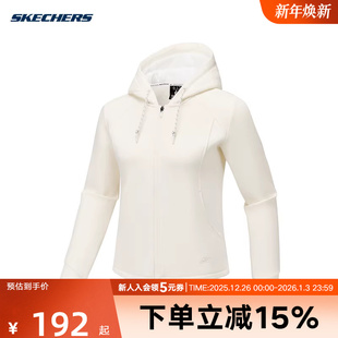 0074 P425W065 Skechers斯凯奇冬款 女士柔软舒适透气休闲连帽外套