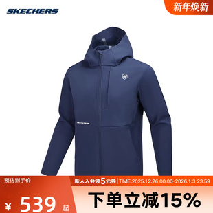 P125M017 梭织外套运动休闲上衣 048B 男款 Skechers斯凯奇2025春季