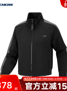 Skechers斯凯奇外套新款女士休闲百搭针织拉链上衣 P126W003/0018