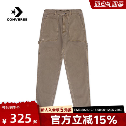 Converse匡威男裤2025春季新款梭织长裤运动休闲裤 10028465-A01