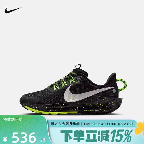 NIKE耐克儿童鞋PEGASUS TRAIL 5飞马大童户外运动鞋FV5638-006