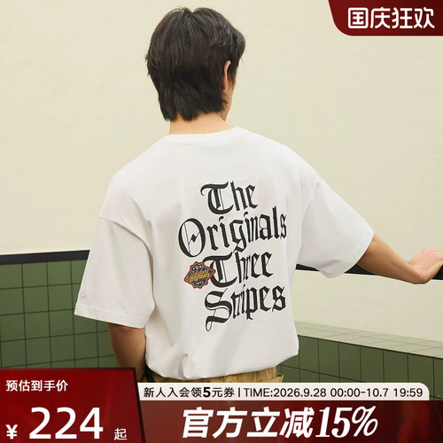 adidas阿迪达斯三叶草OG短袖T恤2026夏男宽休闲松针织半袖 KT3041