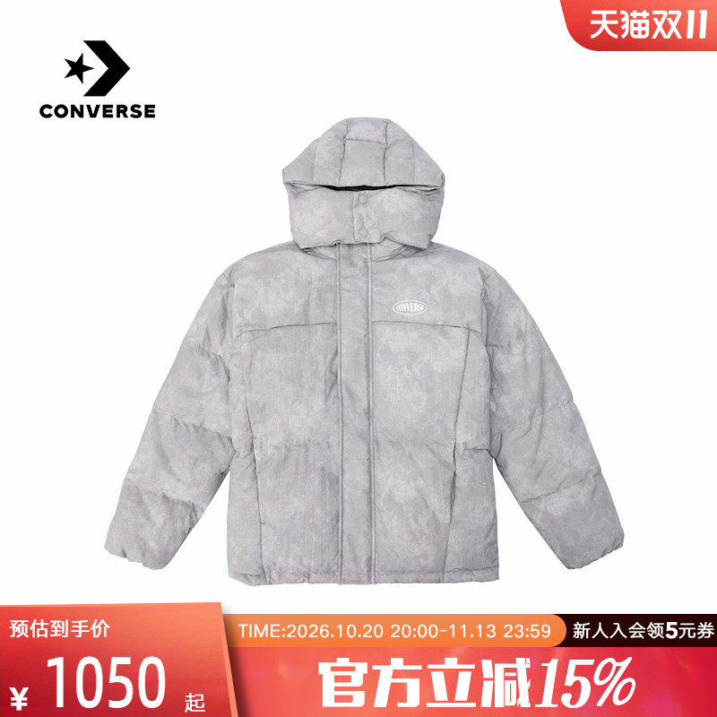 Converse匡威男女情侣款运动羽绒服保暖休闲连帽外套 UCK132-GD9