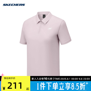 Skechers斯凯奇25夏女短袖 02J2 百搭舒适透气POLO衫 P325W097