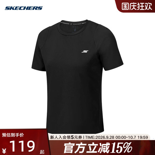 Skechers斯凯奇2026夏女士休闲运动舒适透气百搭短袖T恤 P226W073