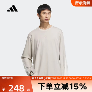 KC3888 圆领T恤宽松 adidas阿迪达斯春新款 男棉运动休闲长袖