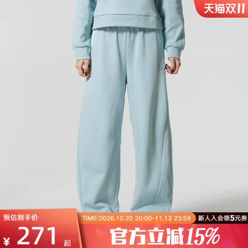 PUMA彪马冬季女裤OUTDOORIST运动裤弯刀裤休闲蓝色长裤635729-82