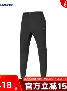Skechers斯凯奇秋冬男宽松休闲运动裤轻质柔软长裤 P424M211/0018