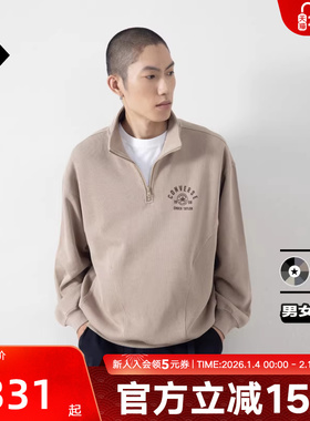 Converse匡威冬季男女同款针织套头衫翻领半拉链卫衣 UCJ083-X9V
