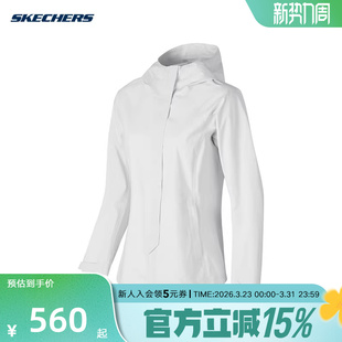 P324W005 运动休闲梭织连帽外套 0019 女款 Skechers斯凯奇秋季