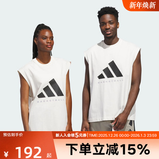 坎肩T恤宽松JX5590 背心棉篮球运动无袖 adidas阿迪达斯新款 情侣款