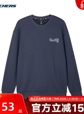 Skechers斯凯奇男女加绒保暖时尚潮流针织套头卫衣 L324U106/026R