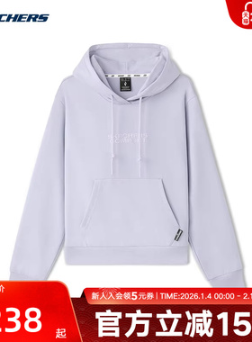 Skechers斯凯奇秋季新款套头连帽女子袋鼠口袋卫衣 L325W013/02N4