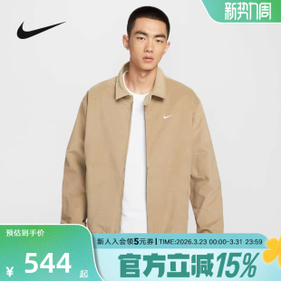 247 翻领灯芯绒复古运动休闲夹克DX9071 Nike耐克男子外套春季 新款