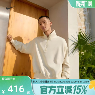 229 IO7828 Nike耐克男子卫衣冬新款 休闲印花半拉链立领运动套头衫