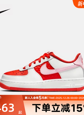 nike耐克女鞋板鞋冬季AIR FORCE 1空军一号大童运动鞋HV5165-121