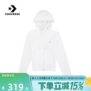 WCJ132 W2Y 卫衣外套双向拉链针织连帽开衫 Converse匡威秋冬女短款