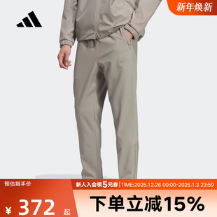 adidas阿迪达斯长裤 KA1301 加绒宽松运动休闲三条纹抓绒男梭织裤