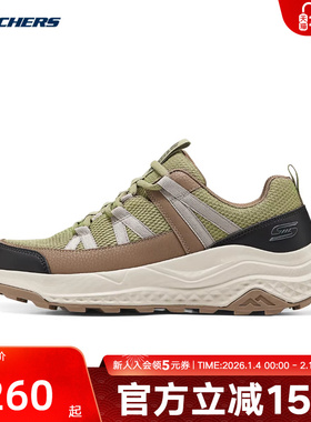 斯凯奇夏男鞋厚底耐磨户外鞋徒步鞋舒适轻质运动休闲鞋118123/OLV