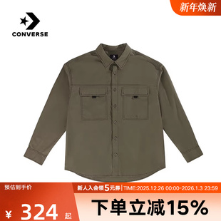 MCH629 Converse匡威2025夏秋季 衬 男子简约潮流绿色长袖 EC6 新款