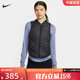 NIKE耐克女子棉背心休闲运动保暖轻便黑色马甲冬季新款IF1244-010