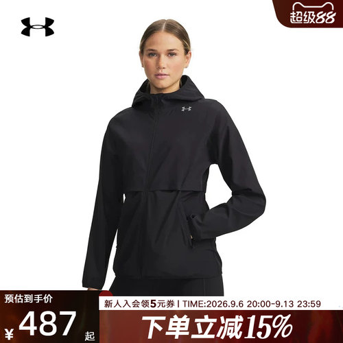 UA安德玛女款外套收腰休闲上衣户外运动夹克秋季新款6009542-001
