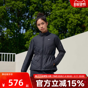耐克女棉夹克Therma-FIT黑色轻盈透气户外保暖中层棉服HV2745-010